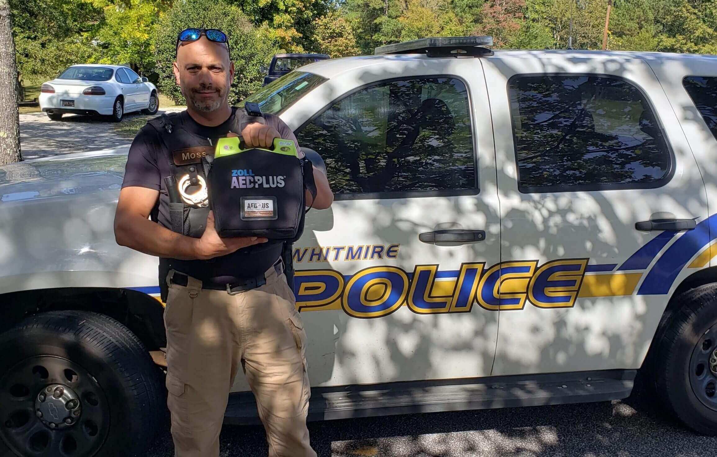 Jeremiah Sinclair of Whitmire Police Department, AED.us giveaway winners