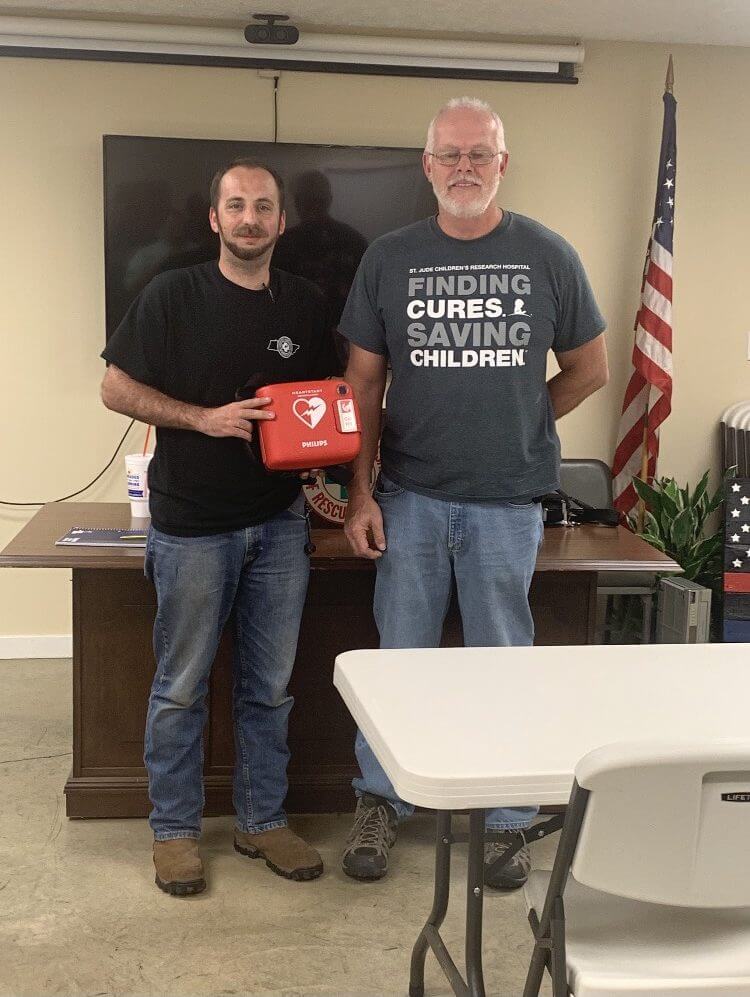 Jordan Anthony of Humbolt Area Rescue Squad, AED.us giveaway winners
