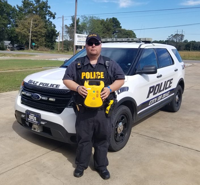 Tory Ross of Diaz Police Department, AED.us giveaway winners