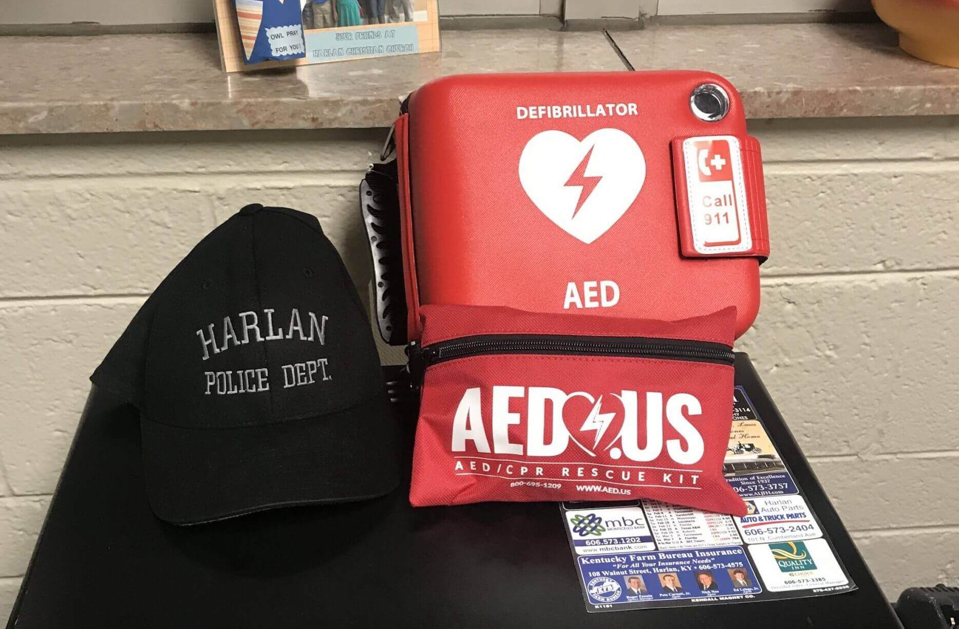 AED donated to Harlan Police Department by AED.us