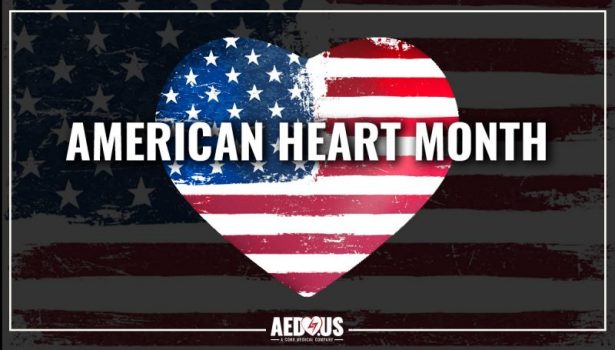 American flag heart with American flag background