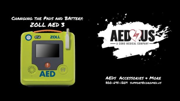 AED 3 AED changing pads and battery