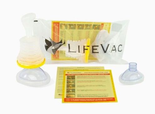 LifeVac choking rescue device EMS kit.