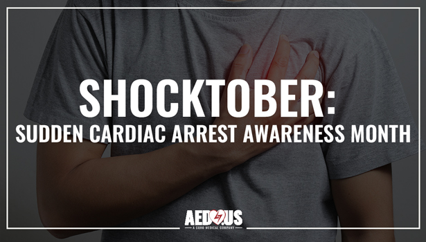 Man holding his chest near heart. Shocktober: Sudden Cardiac Arrest Awarness Month