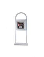 Physio-Control AED Floor Stand Cabinet with Alarm (White) 
