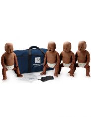 PRESTAN Infant Manikin w/ CPR Monitor - Dark Skin Tone (4-pack)