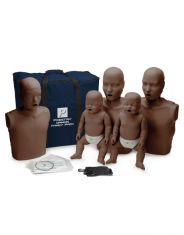 PRESTAN Professional Manikin Family Pack w/ CPR Monitor - Dark Skin Tone