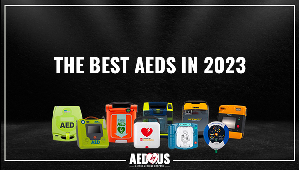 Group image of current best AED models.
