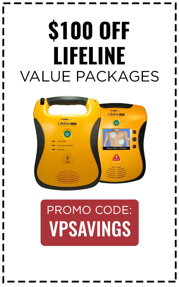 $100 off Defibtech Lifeline Value Packages